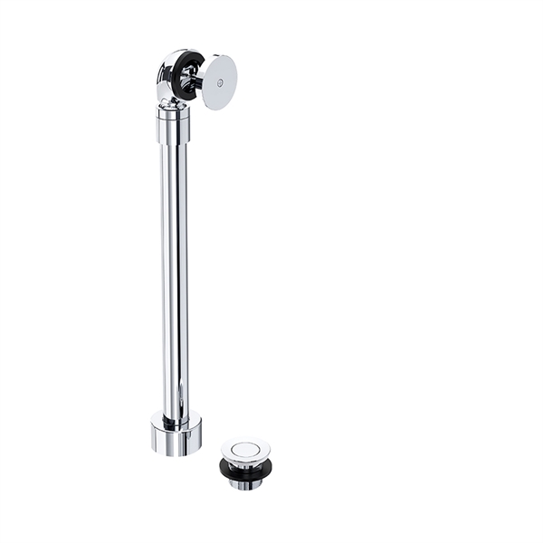 Bottenventil till QUARRYCAST badkar utan överfyllnadsskydd.