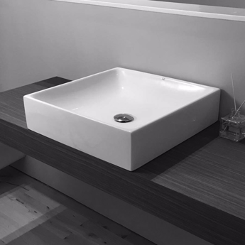Tvättställ Thin Quadro glaserad på 4 sidor