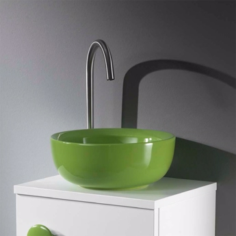 Tvättställ Spot mini II i grönt porslin