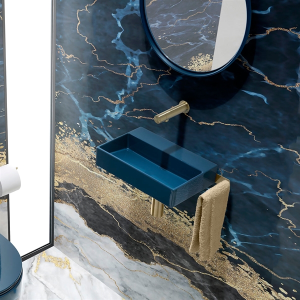 Unplug Mini Mörkblå / Grand blue - Litet tvättställ 25 x 38 för vägg eller bänkskiva